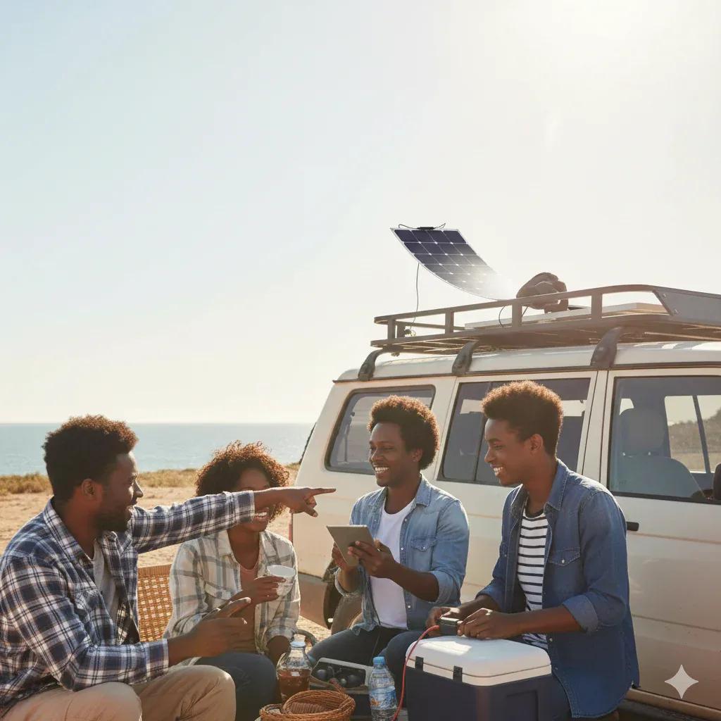 Panneau Solaire Flexible 100W — vue lifestyle